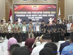 KPU Tulang Bawang Undi Nomor Urut Pasangan Cabup-Cawabup Pilkada 2024