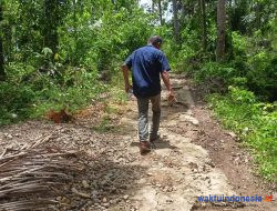 Jalan Rabat Beton Desa Pekon Ampai Tak Kunjung Selesai, Kades Berbelit-belit